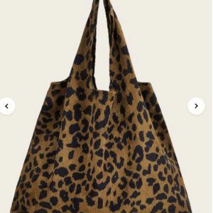 Leopard Corduroy Tote bag